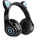 Miniatyrbillede 1 af 5: Søde Katteøre Trådløse Hovedtelefoner, Bluetooth 5.0 Over-Ear Hovedtelefoner Black