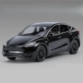 Miniatyrbild 1 av 5: 1/32 Tesla Model S Leksaksbil Modell, Diecast Legering Metall Miniatyr Ljud & Ljus Pull Back 1:32 Samling Present För Pojke Barn Black