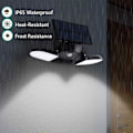 Miniatyrbillede 5 af 5: Udendørs solcellelamper, 56 LED solcellelamper udendørs bevægelsessensor sikkerhedslamper solcelledrevne væglamper spotlights vandtæt 360 graders justerbar