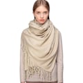 Miniatyrbild 2 av 5: Dam Pashmina Sjalar och Wraps för Bröllopssjalar för Kvinnor Vinter(Beige)