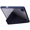 Pikkukuva 2 / 4: iPad Pro 13 (2024) -kotelo, origami-jalustalla, nahkainen tablettisuojus automaattisella herätyksellä/lepotilalla - Tumman sininen Multicolor Dark Blue