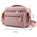 Miniatyrbillede 5 af 5: Multifunktionel håndtaske Multi-rum Crossbody taske med lynlås Vandtæt skuldertaske Rejsetaske Daglig rygsæk taske til kvinder Pink