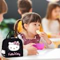 Miniatyrbillede 7 af 8: Cartoon Hello-Kitty Frokostboks Taske, Hello-Kitty Kawaii Frokostpose Sød Anime Isoleret Bærbar Frokostboks Frokostpose Mad Opbevaringspose til Skole