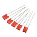 Miniatyrbillede 1 af 5: 2x3x4mm x LED-lyspære, 150 stk. Rektangulær lysdiode til elektroniske komponentindikatorer, rød
