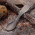 Miniatyrbild 4 av 4: Titanspork, bärbar multifunktionell titanlegering 2 i 1 sked, kombinationssked utomhusgaffel för picknick Hy