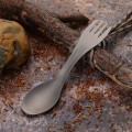 Miniatyrbillede 4 af 4: Titanspork, bærbar multifunktionel titaniumlegering 2 i 1 ske, kombinationsske udendørs gaffel til picnic Hy