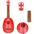 Pikkukuva 5 / 5: Ukelele lapsille aloittelijoille, hedelmäukulele minikitara, soitinlelukitara lapselle taaperolle pojille tytöille, mansikka, vesimeloni, appelsiini, kiw