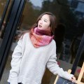 Miniatyrbild 3 av 5: Kvinnor Färgglad Halsduk Vinter Stickad Loop Infinity Scarf Varm Wrap Cowl (C)