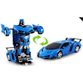 Miniatyrbild 2 av 4: Transformerande leksaker för pojkar och flickor i åldrarna 5-7, fjärrstyrd bil som förvandlas till en robot, radiostyrd racerbil, robotfordon Blue