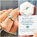 Miniatyrbild 3 av 3: Min dotter Fidget Ring Planet ångest ring för dotter Spinner ring, ångest fidget ringar Smyckesgåva för kvinnor flickor