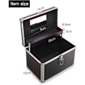 Miniatyrbild 3 av 7: Kosmetisk arrangör Kosmetisk arrangör Box Bärbar Make Up Case Låsbar Förvaringslåda för Smycken & Make Up Verktyg brown