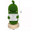 Miniatyrbild 3 av 5: 2 st Emotional Support Inlagd Gurka Present, Virkad Emotional Support Gurkor, Söta Virkade Inlagda Gurka Stickdockor, Julgåvor