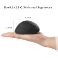 Miniatyrbillede 8 af 8: Ergonomisk Mus, Trådløs Mus Genopladelig Vertikal Mus med USB-modtager, 2,4 GHz Trådløs Mus, 6 Knapper, Justerbar DPI 800/1200/1600 Black