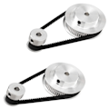 Miniatyrbilde 3 av 5: 2 sett 2gt synkronhjul 20 60 tenner boring aluminium timing remskive Gt2 timing reimskive system