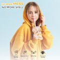 Miniatyrbilde 6 av 6: 100 stk. Smoothie-kopper i plast med kuppelformede lokk - Smoothie-kopp med lokk til smoothies - Gjenvinnbare og engangskopper (100-pakning) 12oz