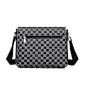 Miniatyrbild 2 av 4: Herr Casual Rutig Axelväska Läder Sport Messenger Bag