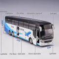 Miniatyrbillede 2 af 5: 1/50 Setra Luksus Bus Legetøjsbil Diecast Miniature Model Tilbage Træk Lyd & Lys Uddannelsesmæssig Samling Gave Til Dreng Børn New Energy Bus