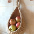 Miniatyrbilde 4 av 4: 3 stk veggkurver i jute, opphengt oppbevaringskurv, håndvevd oppbevaringskurv, for grønnsaker, frukt, verktøy