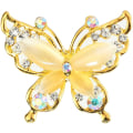 Miniatyrbild 1 av 5: Fjärilsbrosch Pins Chic Romantisk Elegant Rhinestone Kristall Insekt Brosch Pin Kvinnor Corsage Scarf Sjal Kläder Tillbehör Bröllop Fest Bankett