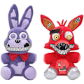 Pikkukuva 5 / 5: Foxy The Pirate + Nightmare Bonnie + Freddy Fazbear + Chica Set Five Nights At Freddy's Plush Set Fnaf Plushies Fnaf Toys Sister Location For Children green