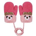 Miniatyrbild 1 av 7: Toddler Magic Stretch Mittens Tjocka Plyschfodrade, Vinter Baby Boys Girls Stickade Vantar Varma Fluffiga Hel Fingerhandskar Kallt Väder Skidhandskar