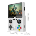 Miniatyrbillede 1 af 2: Mardi Gras 2024 Ny X6 Spilkonsollen HD Håndholdt Spilkonsollen Arcade Emula White