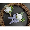 Miniatyrbillede 3 af 5: 2 stk. Hvide Rosen Håndled Blomster og Mænds Bryllupsblomster Bryllupsceremoni og Håndled Corsage, Brude Bryllupsblomster Tilbehør