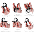 Miniatyrbild 4 av 6: 5-60 kg greppstyrketränare – Justerbar handgreppsstyrketränare med rostfritt stålfjäder för starka handleder, fingrar, underarm, händer Red