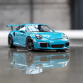 Miniatyrbild 2 av 5: Welly 1:24 Porsche 911 Gt3 Rs Blå Bil Legering Bilmodell Simulering Bil Dekoration Samling Present Leksak Die Casting Modell Pojke Leksak 911 GT3 RS5