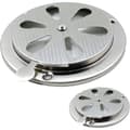 stk Runde Ventilationsriste, 125 mm Runde Ventilationsriste i Rustfrit Stål, Udstødningsriste med Justerbare Døre
