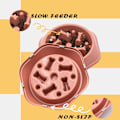 Miniatyrbillede 3 af 5: Hundeskål Hundeskål Langsom Foder Skåle Oppustethed Stop Foder Skål Interaktiv Puslespil Sund Spise Skål (Pink)