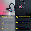 Pikkukuva 7 / 7: Urheilulliset langattomat Bluetooth-kuulokkeet, langattomat kuulokkeet mikrofonilla Bluetooth, Hi-Fi-stereokuulokkeet Bluetooth-kuulokkeet urheiluun, työhön Dark