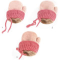 Miniatyrbillede 6 af 6: Toddler Magic Stretch Mittens Tykke Plysforet, Vinter Baby Drenge Piger Strikkede Handsker Varme Fluffy Fuld Finger Handsker Koldt Vejr Ski Handsker