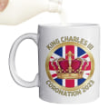 Miniatyrbillede 1 af 5: 350 ml King Charles III mønstret keramisk kaffekrus tekopp fejrer Storbritannien konge 2024 Charles III kroningskrus