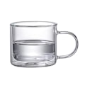 Miniatyrbild 1 av 5: Dubbelväggig glasvattenkopp isolerade glas färgglada 250 ml muggar Transparent 250ml