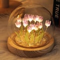 Miniatyrbillede 1 af 5: 10/20 stk. Tulipan Natlampe Batteridrevet Tulipan Blomst Bordlampe Diy Simulation Tulipan Led Natlys Håndlavet Senge Lys D