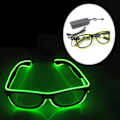 Miniatyrbilde 1 av 3: Lysende LED-briller Nyhet Lysende briller Batterikontroll Med 4 moduser Justerbar El Wire Neon
