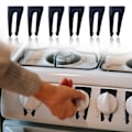 Pikkukuva 1 / 5: Uunin nupin suojukset, 6 kpl Turvallinen kaasunappi suojauslukko Kannettava Käytännöllinen Keittiön kaasuuuni Lasten turvanappi