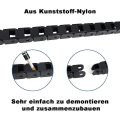Miniatyrbillede 4 af 5: Kabelkæde 1010mm, 3d-printkabelkæde, til 3d-printer Cnc-routermaskine, sort Hy