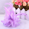 Pikkukuva 2 / 5: Muodikkaat kukka höyhen helmi rintaneula hiuspidikkeet Fascinator hääpannan rintaneula Purple
