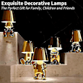 Miniatyrbillede 3 af 5: Sengside Touch Bordlampe, Guld Thinker Lampe Skrivebordslampe Trådløs Genopladelig Bærbar Dekorativ Natbordslampe Med Usb-opladning C silver