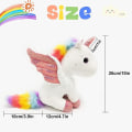 Miniatyrbillede 2 af 5: Regnbue Enhjørning Plys Legetøj Enhjørning Engel Pegasus Multicolor Pony Blødt Legetøj Gave Til Piger