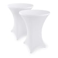 Miniatyrbild 1 av 5: Eleganta Antracit Stretchöverdrag Bar Bordsöverdrag för Bistrobord White 80   2 Set