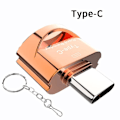 Pikkukuva 1 / 5: Type-C/Micro USB/Lightning mini-matkapuhelinkortinlukija, nopea TF-kortin OTG-kortinlukija Type-C Rose Gold
