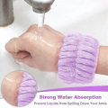 Miniatyrbild 2 av 5: 8 stv tvättlappar i mikrofiber för tvätt av ansikte, armband för spa-behandling, absorberande