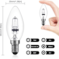 Miniatyrbild 3 av 4: Pack E14 18w Halogenlampor Dimbara Varmvitt 2700k Dimbara C35 Ljuskällor Små Skruv (ses) Edison Lamphållare 3-5w Led Lampor För H420 Cha