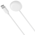 Pikkukuva 9 / 11: Latausteho Kestävä Sopii Pixel Watch 2:lle Magneettinen USB Nopea Latauskaapeli Telakointiasema Älykelloasema - White Type C