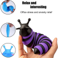 Miniatyrbild 2 av 5: Fidget Slug Leksak Artikulerande Stim Leksak Vit/svart,pop It Slug 3d Tryckt Artikulerad Slug Fidget Leksak black and purple