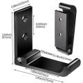 Miniatyrbillede 2 af 5: Badeværelseskrog Foldbare Vægkroge 6stk Sorte Vægkroge Til Ophængning Rustfrit Aluminium Foldbare Kroge Til Ophængning Vægkroge Til Badeværelseskrog Væg?