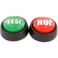 Miniatyrbilde 1 av 5: 2 stk Ja-knapp og Nei-knapp med lyd Talking Buttons Office Home Learning Buzzers